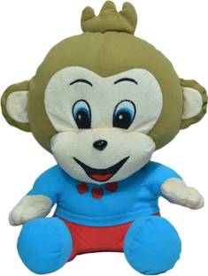 ARD ENTERPRISE Original HP Mr. MONKEY Blue,Premium Quality,Non-Toxic Super Soft Plush Stuff Toys for all age groups  - 14 inch