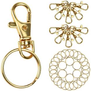 DIY Crafts Alloy Lobster Claw Clasps with Keychain Rings(Pack of 55 Pcs)
