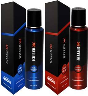 KILLER Cyclone, Storm (150ml Each) Deodorant Spray  -  For Men & Women