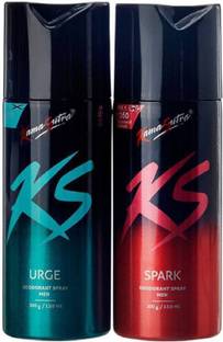 KS Deo Combo of Urge and Spark Body Spray Deodorant Spray  -  For Men & Women