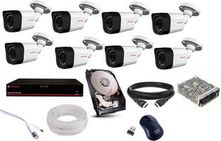CP PLUS 8 BULLET (2.4MP), 8 CHANNEL DVR, 8 CHANNEL POWER SUPPLY, 90M WIRE BUNDLE ,1TB HDD, WIRELESS MOUSE WITH FULL COMBO KIT Security Camera