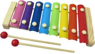CrazyCrafts Wooden Xylophone Musical Toys with 8 Notes for Kids (Multicolor)