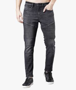 LOCOMOTIVE Tapered Fit Men Black Jeans