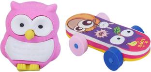 Buras scate and owl eraser Eraser