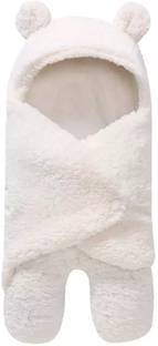 BRANDONN All Season Ultrasoft Flannel Hooded And Welcrow Stitched Full Body Cover Wrapper Sleeping Bag