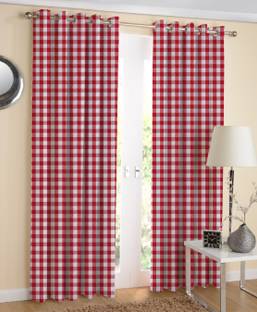 AIRWILL 275 cm (9 ft) Cotton Long Door Curtain (Pack Of 2)