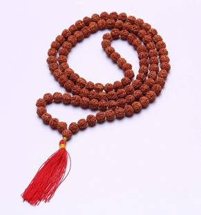 ShivaRatna 6 Mukhi Wooden Rudraksha Mala for Men and Women Wood Necklace