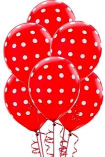 PRIYA PARTY DECORATION Printed Polka Dots Red Latex Balloons 12 inches Balloon