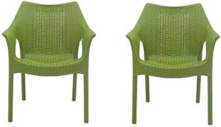 Supreme Cambridge Set of 2 Chairs, Mehendi Green Plastic Cafeteria Chair