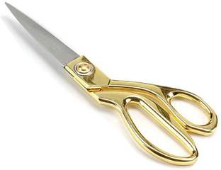TRiO Gold Plated Sharp and Premium Quality Cutting, Crafting and Creative Tailor Scissors (Set of 1,) Scissors