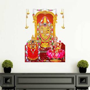 Decal O Decal 1 cm Wall Decals ' Lord Venkateshwara ' Wall Stickers (PVC Vinyl,Multicolour) Self Adhesive Sticker