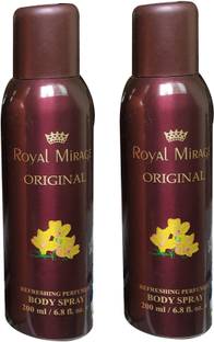 ROYAL MIRAGE ORIGINAL (PACK OF 2) Deodorant Spray  -  For Men & Women