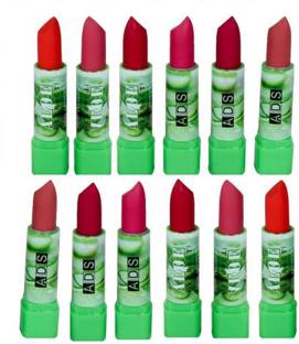 ads aloe vera extract multicolour lipstick (Set of 12)