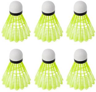 TIMA 6-Pack Nylon Shuttlecocks Nylon Shuttle  - Yellow