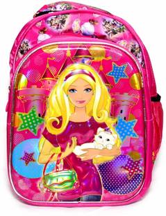 Priceless Deals Girls/Kids 16" 5D Embossed Princess Cartoon Printed Polyester Waterproof School Bag