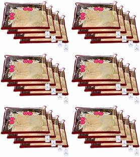 KUBER INDUSTRIES Plain Non Woven Single Packing Saree Cover 24 pcs Set (Maroon) ,CTKNEW108 CTKNEW0108