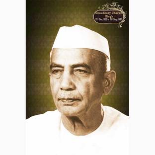 Poster N frame Choudhary charan singh Paper Print