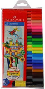 FABER-CASTELL 6598 Child Safe food grade Superfine ink Nib Sketch Pens  with Washable Ink