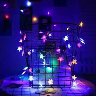 PragAart 20 LEDs 3.99 m Multicolor Flickering Star Rice Lights