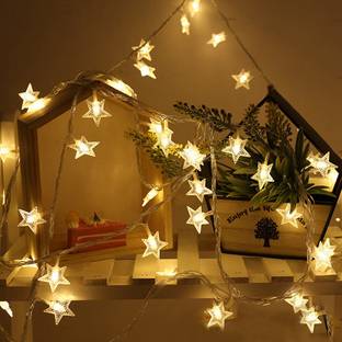 PragAart 20 LEDs 3.99 m Yellow Steady Star Rice Lights