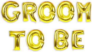 Shreeji Decoration Solid "GROOM TO BE" Letters set-Foil Balloon