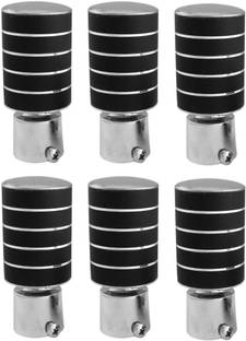 Bzcarts Black Rod Rail Bracket, Curtain Hooks, Curtain Knobs Metal