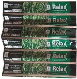 RELAX RelaxNatural Mosquito Incense Stick Repellent Citronella Sticks lemon grass