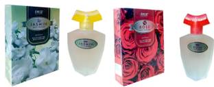 OMSR Jasmine and Rose Perfume 100ML Each (Pack of 2) Eau de Parfum  -  200 ml