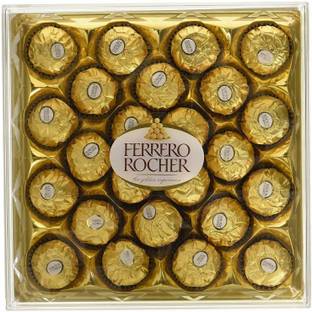 FERRERO ROCHER 24 Pcs Milk and Hazelnut Chocolate Truffles