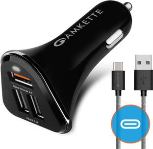 AMKETTE 30 W Qualcomm 3.0 Turbo Car Charger