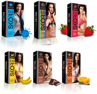 SKORE Flavoured Condom (Pack of 6 x 10 pc) Condom