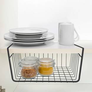 TIED RIBBONS Under Shelf Storage Basket Steel Wall Shelf