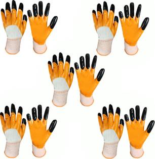PulGos SUPERIOR QUALITY ANTI CUT SAFETY HAND GLOVE-005 Nylon, Synthetic, Latex  Safety Gloves