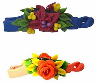 Unique Indian Crafts Hand made Banana Clip With Flower (SKU-UIC-BANANACLIP-22) Banana Clip