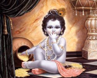 Model No - 1112 Baal Gopal Ji Wallpaper ( 12x15 size ) Photographic Paper
