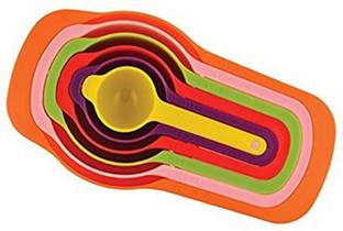 Maison & Cuisine  Measuring Cups and Spoons - Space Saving Design Colorful Kitchen Cooking and Baking Measurement Measuring Cups Spoons Set (Multicolor)(M0132) Plastic Measuring Spoon Set