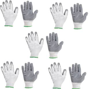 PulGos SUPERIOR QUALITY ANTI CUT SAFETY HAND GLOVE-1104 Nylon, Synthetic, Latex  Safety Gloves