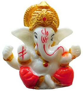 Kraft Village Lord Ganesha Idols for home decor or Car Dashboard Decorative Showpiece  -  6 cm