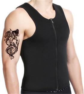 voorkoms Men's and Women's Temporary Tattoo Dragon Snake