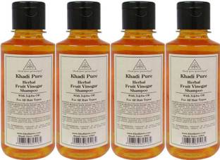 Khadi Pure Herbal Fruit Vinegar Shampoo With Jojoba Oil (Pack of 4)