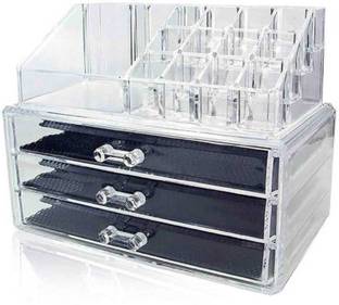 ATOOZED Multi Grid Acrylic Makeup Organizer Transparent Makeup Storage Box Storage Box Vanity Box