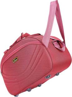 Inte Enterprises DUFFEL TROLLEY BAG SIMPLE RED Small Travel Bag  - 22 INCHES