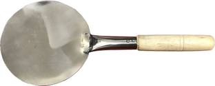 SAIFPRO 7inches Indian Spoon With wooden handle Stainless Steel Serving Spoon