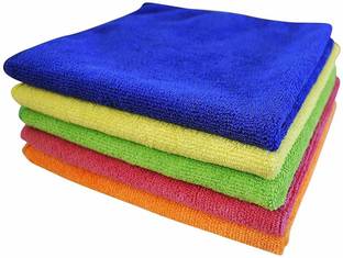Joy Microfiber Cleaning Cloth | Cleaning Products | Cleaning Cloth | Cleaning Towels| Cleaning Microfiber | Cleaning Cloth | 40X40 cm | 300 GSM | Pack of 5 Wet and Dry Cotton Cleaning Cloth
