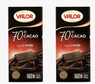 VALOR 70% Cacao Dark Chocolate (100G X 2) Bars