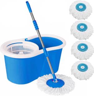 V-MOP Classic Magic Dry Bucket Mop With 5 Refill Mop Set