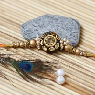 Flipkart SmartBuy Designer Rakhi Assorted, Zardosi, Pearl Rakhi  Set