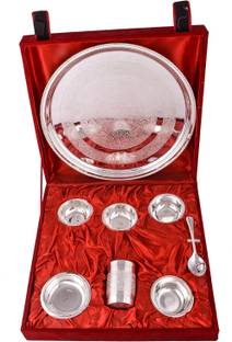 एम्पायर गिफ्ट Silver Plated dinner Set 8 का पैक डिनर सेट