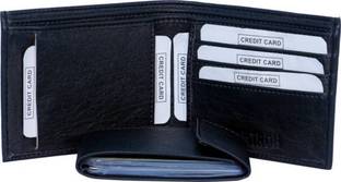 RFID Smart Buy Minimalist Mini Wallet Bifold Credit Card Holder, Business Card Holder, ATM Card Holder, Visiting Card Holder- Wallet-Purse Black 8 Card Holder