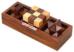 BuzyKart 3-In-One 3D Puzzle Games Set Brain Teaser